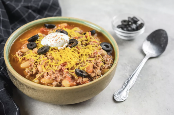 Slow Cooker Chunky Turkey or Beef Chili