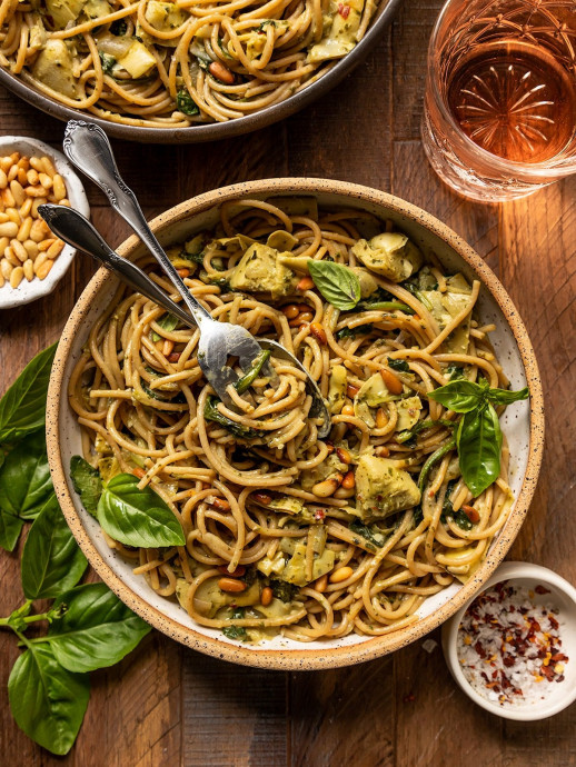 Vegan Spinach Artichoke Pasta