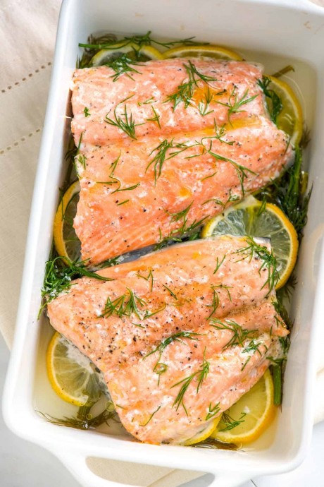 Oven Baked Salmon with Lemon