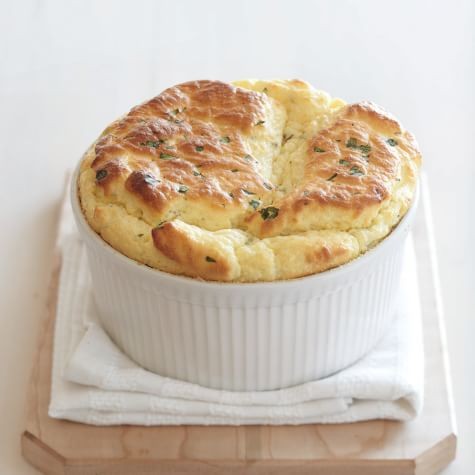 Goat Cheese Soufflé with Fresh Herbs