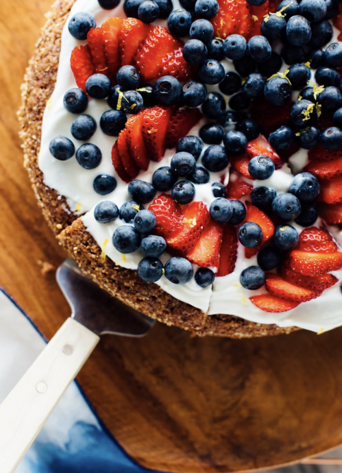 Gluten-Free Almond Cake with Berries on Top