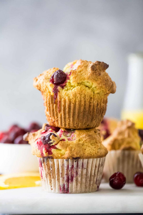 Light & Fluffy Cranberry Orange Muffins