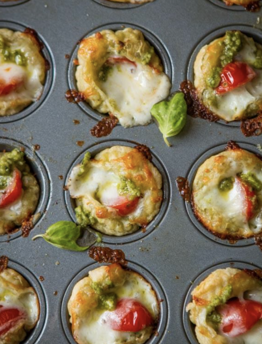 20 minute Cheesy Pesto Tarts