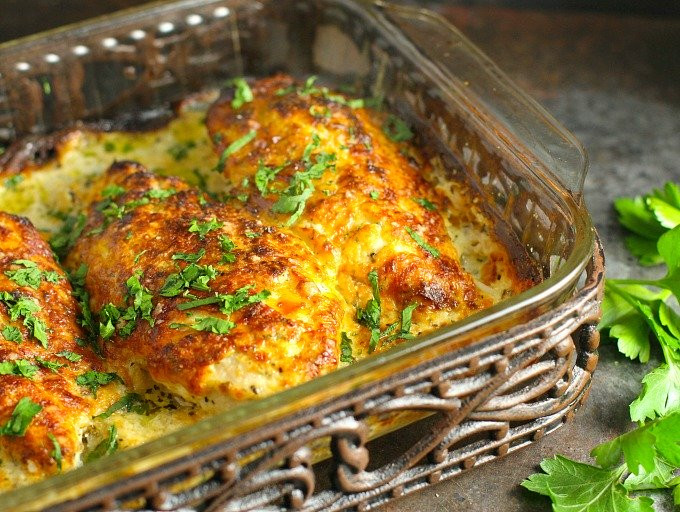 Smothered Cheesy Sour Cream Chicken