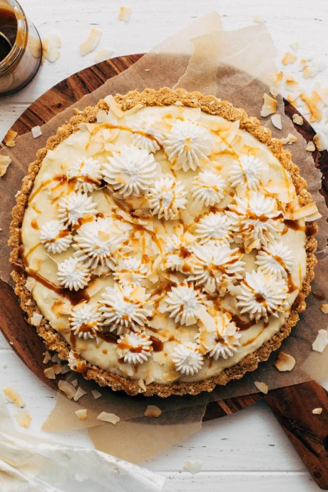 Caramel Coconut Cream Pie