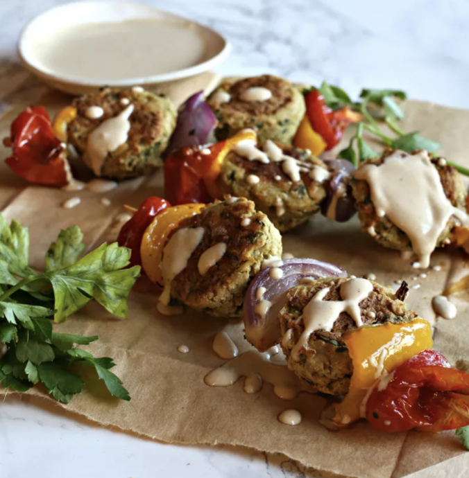 Lunch Box-Worthy Falafel Kebabs