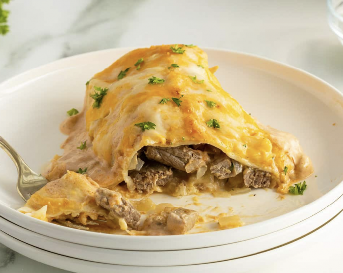 Sour Cream Steak Enchiladas