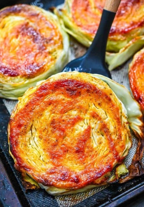 Creamy Baked Cabbage Steaks Creamy Baked Cabbage Steaks