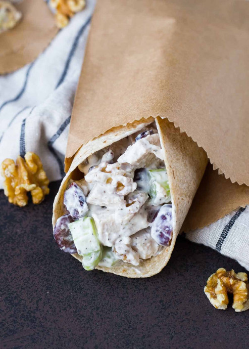 Healthy Chicken Salad With Walnuts And Grapes