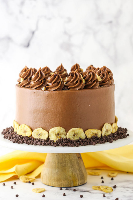 Banana Chocolate Chip Layer Cake