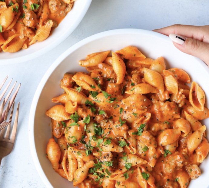 Creamy Red Pepper Shells