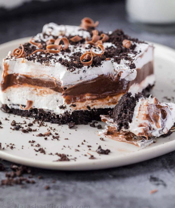 Chocolate Lasagna (No-Bake Dessert)