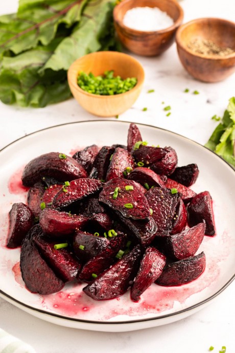 Roasted Beets with White Balsamic Dressing