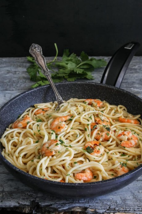 Easy Italian Shrimp Pasta