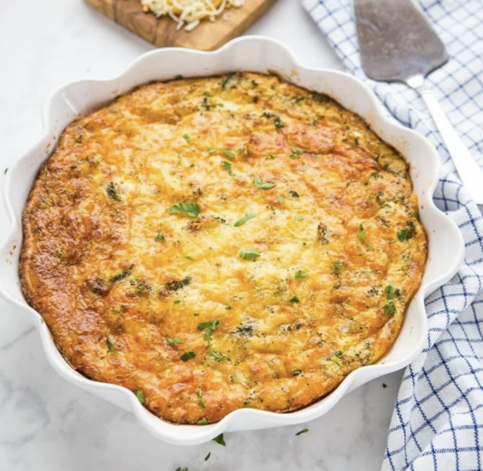 Low Carb Ham and Broccoli Crustless Quiche
