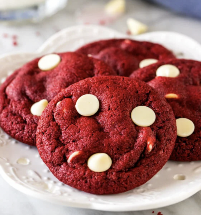 Red Velvet Chocolate Chip Cookies