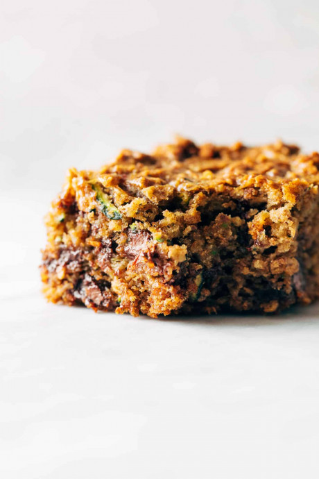 Almond Butter Chocolate Chip Zucchini Bars