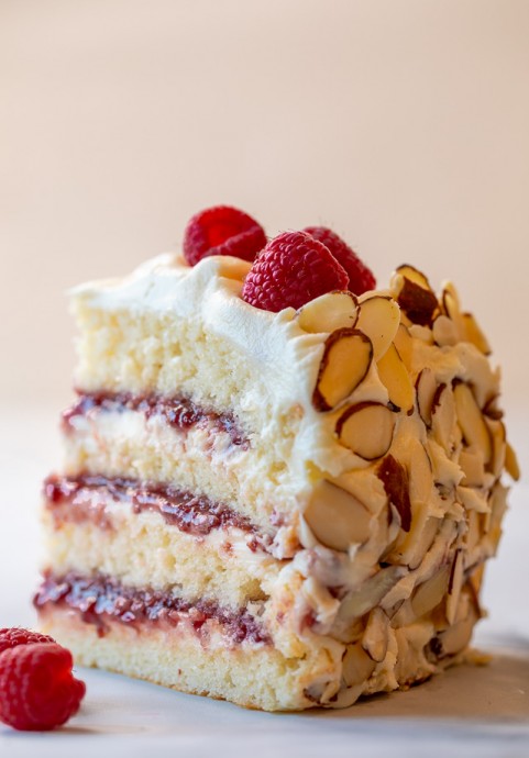 White Chocolate Raspberry Cake