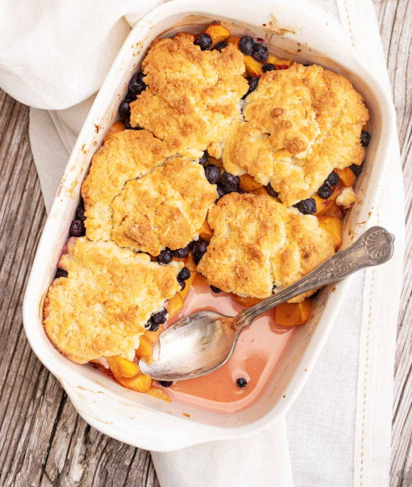 Peach Blueberry Cobbler