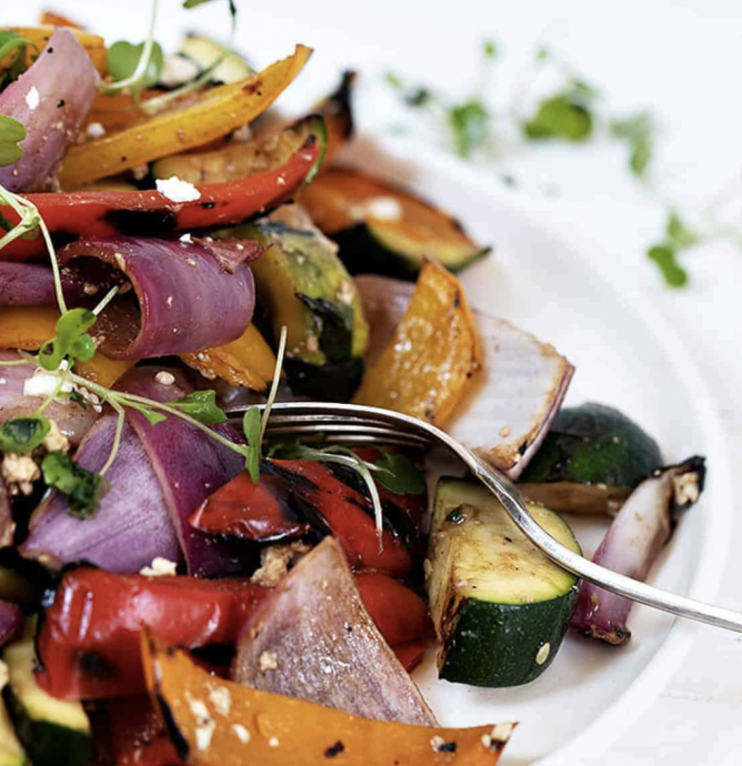 Grilled Vegetable Salad with Feta and Balsamic