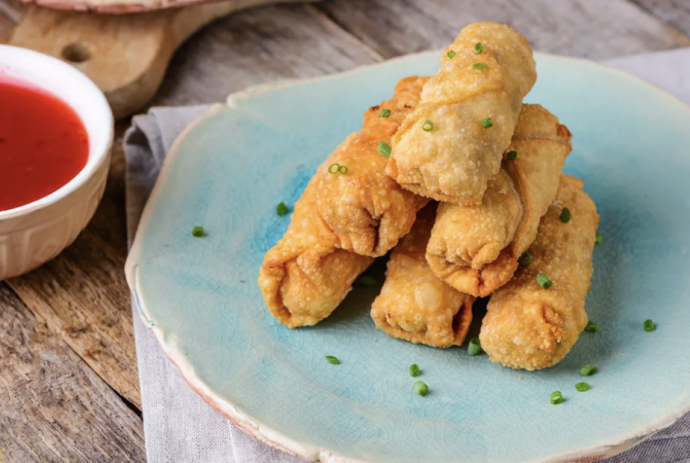 Thanksgiving Egg Rolls With Sweet-and-Sour Cranberry Sauce