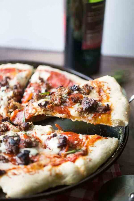 Blue Cheese Italian Sausage Pizza