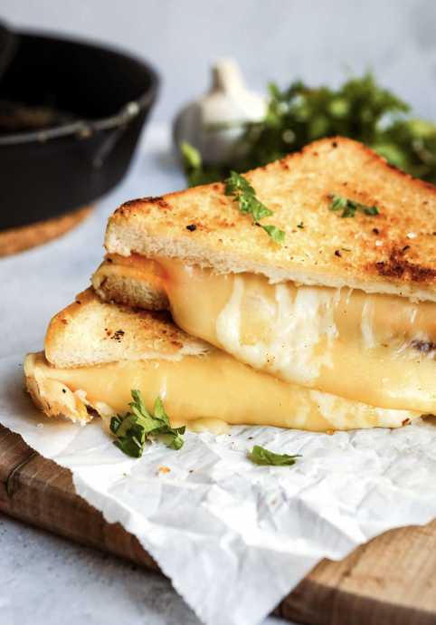 Garlic Butter Four Cheese Grilled Cheese