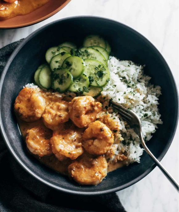 Chipotle Orange Shrimp with Cilantro Rice