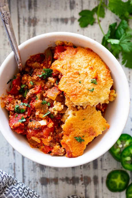 Cornbread Chili Skillet Pie