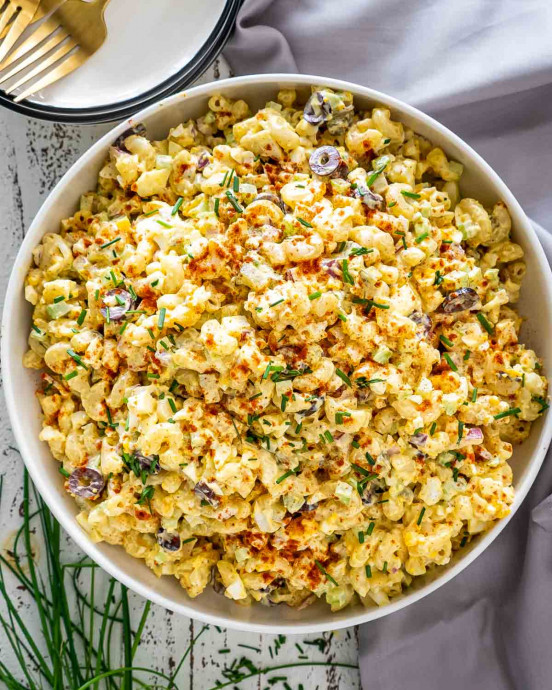 Deviled Egg Macaroni Salad