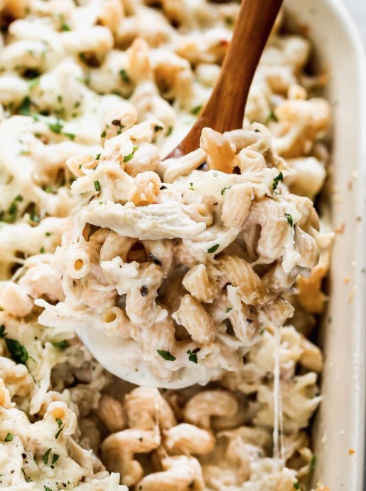 Chicken Alfredo Bake