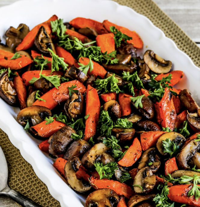 Roasted Carrots and Mushrooms