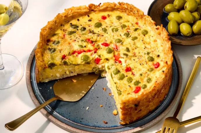 Dirty Martini Potato Crust Quiche