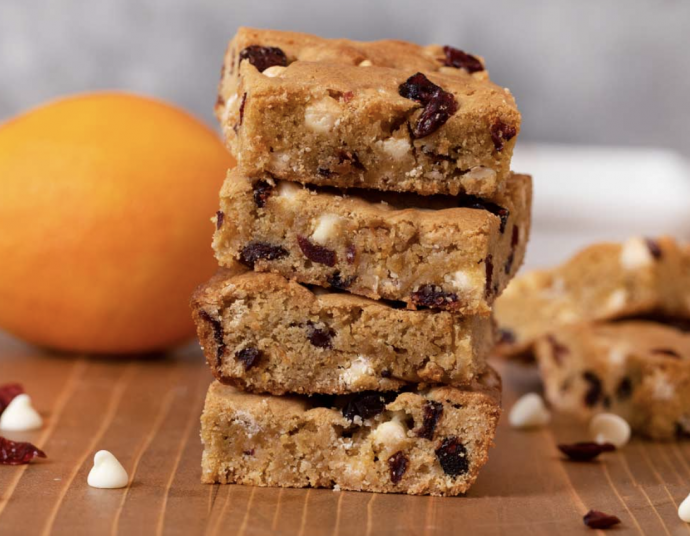 Cranberry Orange Blondies