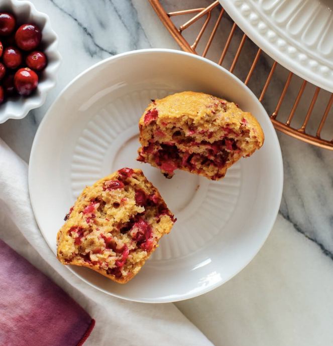 Fluffy Cranberry Orange Muffins