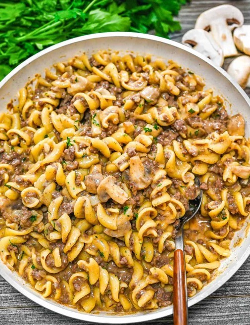 Ground Beef Stroganoff