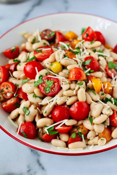 White Bean And Cherry Tomato Salad With Parsley Vinaigrette