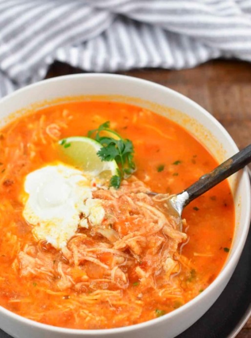 Creamy Chicken Enchilada Soup