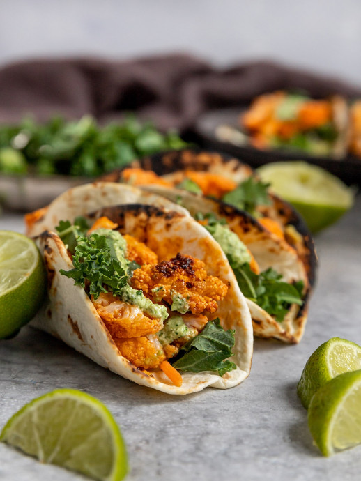 Vegan Buffalo Cauliflower Tacos