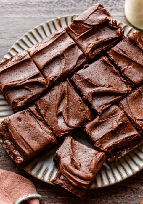 Chewy Fudgy Frosted Brownies