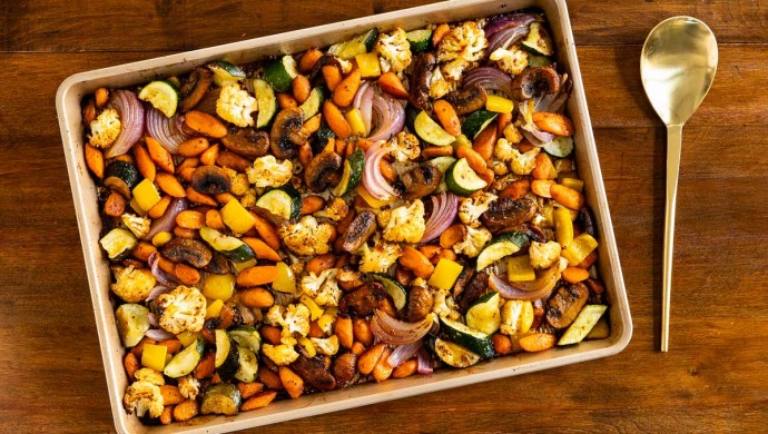 Maple Mustard Roasted Veggies