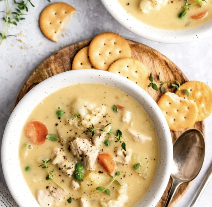 Healthy Chicken Pot Pie Soup