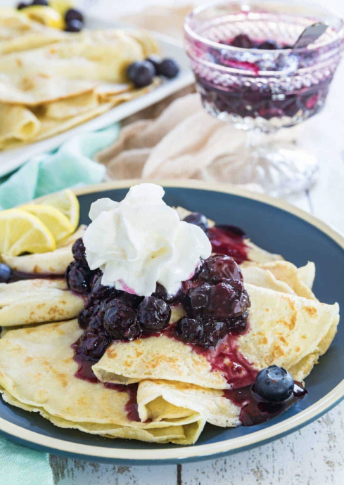Gluten-Free Blueberry Crepes