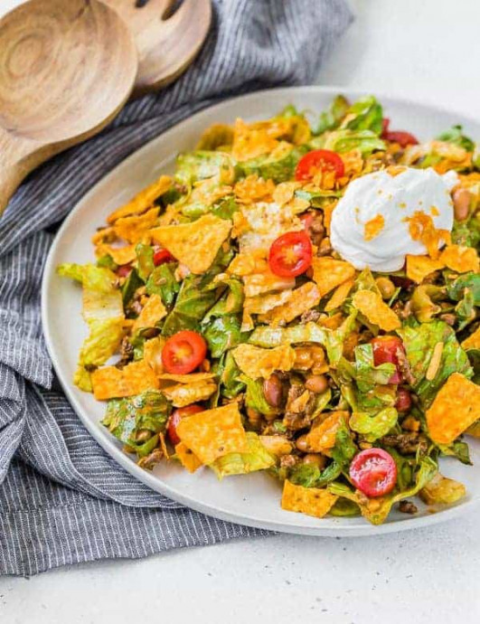 Taco Salad Recipe – With Optional Homemade Dressing
