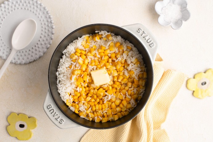 Steamed Rice with Corn Steamed Rice with Corn