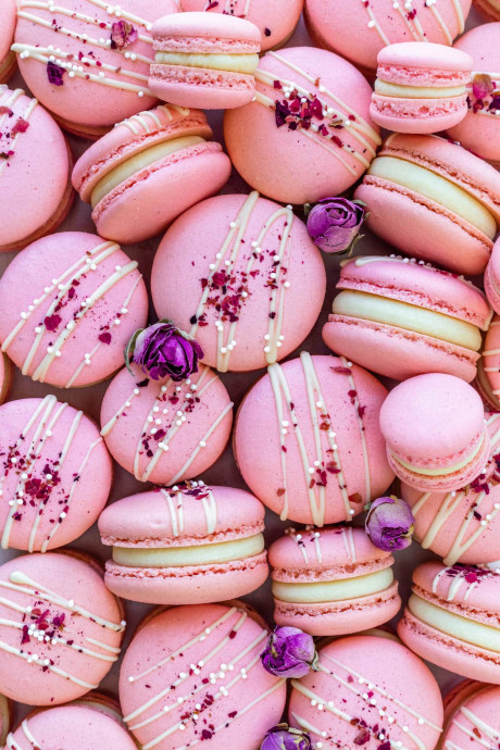 Rose Macarons