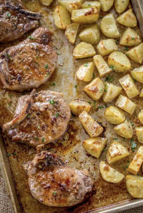 Brown Sugar Garlic Oven Baked Pork Chops