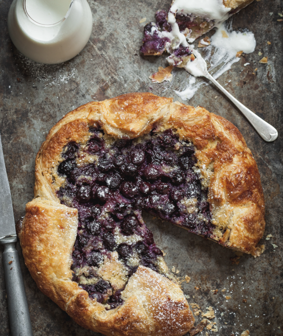 Easy blueberry and frangipane galette