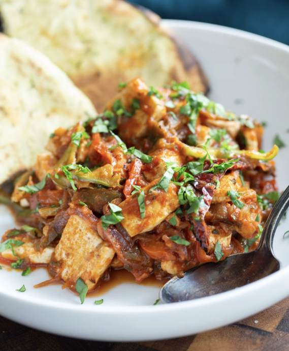 Tofu Jalfrezi (Indian Smoky Tofu Bell Pepper Tomato Stir Fry)