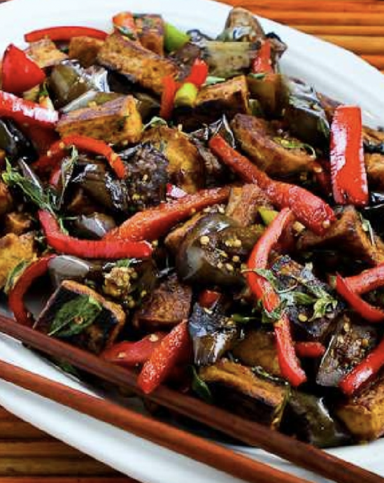 Stir-Fried Tofu with Eggplant